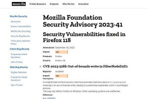 米国CISAがFirefoxとThunderbirdの脆弱性について警告