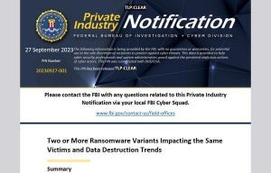 2つ以上のランサムウェア用いたサイバー攻撃に注意、FBIが警戒呼びかけ