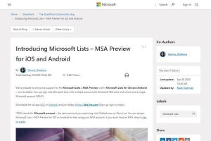 Microsoft Lists、MicrosoftアカウントでiOSとAndroidでの利用が可能に