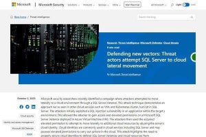 SQL Serverからクラウドへ横移動するサイバー攻撃を発見、設定の確認を