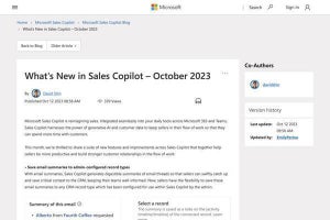 Microsoft、AIによる営業アシスタント「Sales Copilot」の新機能を発表