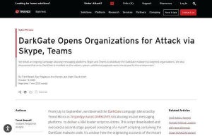 「Skype」と「Teams」を悪用してマルウェア配布中、要注意