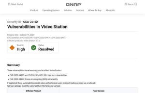QNAPのVideo Stationに重要な脆弱性、確認と更新を