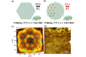 東北大、二次元物質同士のモアレ模様次第で結晶構造を変えられることを発見