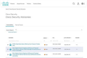 シスコ製品に続出する脆弱性、多数のセキュリティアドバイザリ発行
