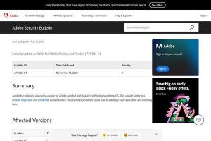 多数のAdobe製品に緊急の脆弱性、アップデートを