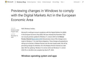 欧州経済領域において、WindowsからEdgeとBing検索を削除可能に