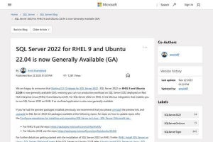 SQL Server 2022がRHEL9 および Ubuntu 22.04で利用可能に