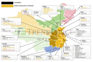 中国の稼働中半導体ファブは44、さらに33ファブが建設中か検討中　TrendForce調べ