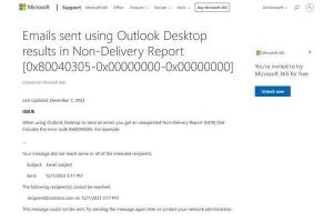 Outlookにメール送信の不具合、大量のフォルダが原因の可能性