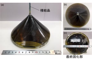 垂直ブリッジマン法により6インチβ型酸化ガリウム単結晶の作製に成功