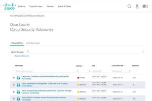 シスコの複数製品に脆弱性、ただちにアップデートを