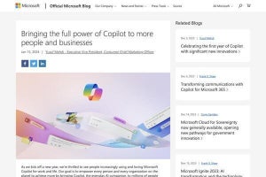 Copilot for Microsoft 365の最低購入数要件が撤廃、個人向け「Copilot Pro」も