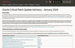 緊急の脆弱性含むOracleパッチアップデートが公開、アップデートを