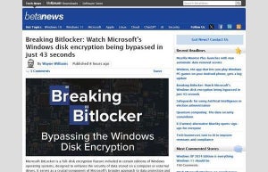 BitLockerを43秒で突破、TPMモジュールの脆弱性が明らかに