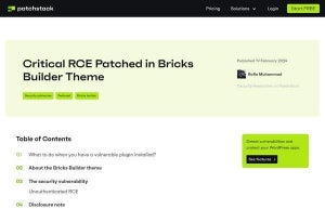 WordPressの人気テーマBricks Builder Themeに緊急の脆弱性、サイバー攻撃進行中