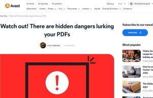 PDFファイル悪用したサイバー攻撃が増加傾向、注意を