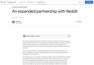 GoogleがRedditと提携強化、AIのトレーニングにRedditの投稿活用へ