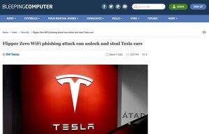 Teslaアカウントを盗んで車のロック解除とエンジン始動が行える攻撃手法が発見