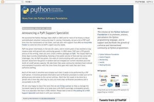 Python Software FoundationがPyPIサポートの専属エンジニアを募集中