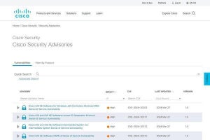 シスコ製品に複数の重要な脆弱性、アップデートを