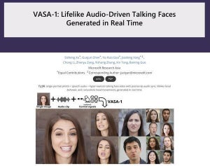 MicrosoftのAIモデル「VASA-1」はディープフェイクのリスクを高める？