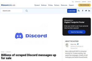 40億件以上のDiscordメッセージを販売、プライバシー侵害の恐れ