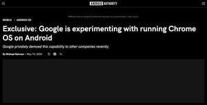 Google、Android上でChrome OSを試験的に実行中