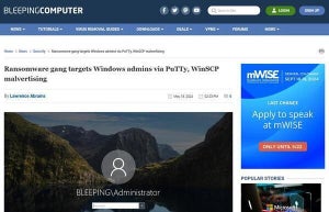 WinSCPやPuTTYの偽広告からランサムウェア配布、Windows管理者が標的