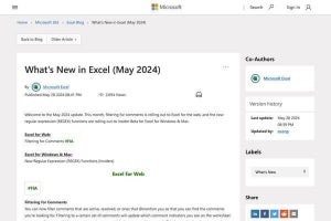 2024年5月のExcelアップデート情報 - 新しい正規表現関数追加など