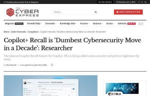 この10年で最も愚かなセキュリティ機能と非難されるWindowsの「Recall」、その理由は