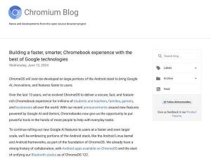 Google、AndroidスタックをChromeOSの基盤の一部として採用へ