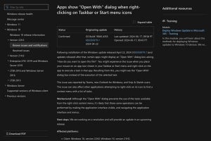 Microsoft、Windows 10の右クリックバグに対処中