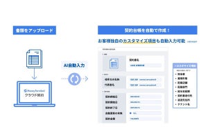 マネーフォワード クラウド契約にGPT-4o実装の「AI自動入力機能」を全ユーザーに提供開始