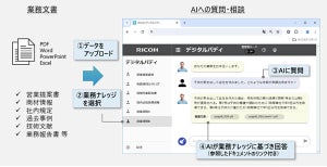 リコー、業務を相棒のように支援するAI「RICOH デジタルバディ」提供開始