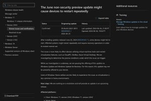 Windows 11、更新プログラム(KB5039302)により繰り返し再起動する問題発生