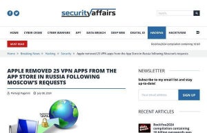 Apple、ロシア当局の要請受け複数のVPNアプリをApp Storeから削除