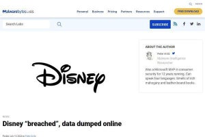攻撃者がディズニーから1.1TBのデータ窃取と主張、内部協力者が関与の可能性