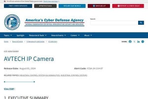 Webカメラ(AVTECH)に重要な脆弱性、確認と緩和策の実施を