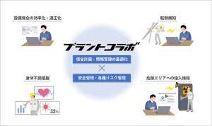 工場やプラント設備で作業員の安全管理を支援する「安心安全機能」を提供開始