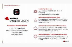 生成AI開発プラットフォーム「Red Hat Enterprise Linux AI」、一般提供開始