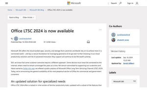 Microsoft、Office LTSC 2024提供開始 - クラウド接続が不要な環境向け