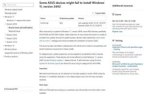 ASUSの一部ノートPC、Windows11バージョン24H2で不具合