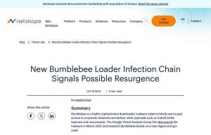 マルウェア「Bumblebee」が復活、撲滅作戦から半年経たずに