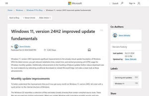 Windows11バージョン24H2以降、更新プログラムのインストール時間短縮