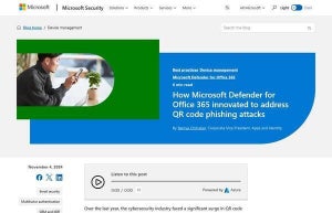 Office 365が「QRコードフィッシング攻撃」防御強化、新システム開発