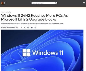 Windows 11 24H2へのアップグレードに対する保護ホールド解除