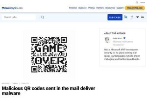 Androidスマホを狙う、マルウェアに感染させる手紙のQRコードに注意