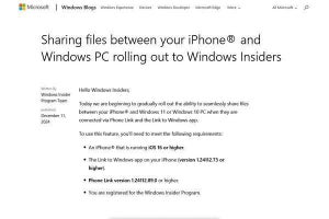 iPhoneとWindowsのファイル共有が簡単になる、Microsoft発表