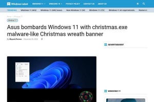 クリスマスリースを勝手に表示する、ASUSのキャンペーンに非難